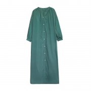 レーヨン麻シャツワンピース